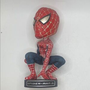 Vintage NECA Spider-Man 2 Hand-Painted Resin Bobblehead - Marvel Movie Grail